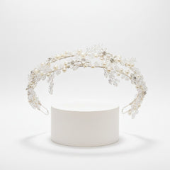 ATHENA COLLECTION - ETERNAL GARLAND HEADBAND - SILVER (AHB56)