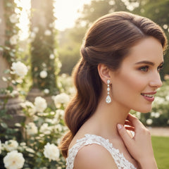 CUBIC ZIRCONIA COLLECTION - VINTAGE TREASURE EARRINGS - CZER545