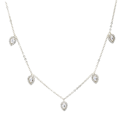 CUBIC ZIRCONIA COLLECTION - CRYSTAL DROP NECKLACE SET - CZNK116