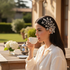 CUBIC ZIRCONIA COLLECTION - EXQUISITE CRYSTAL HEADPIECE - AHB68