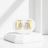 CUBIC ZIRCONIA COLLECTION - DAISY SPARKLE EARRINGS - 18K GOLD PLATED - CZER548