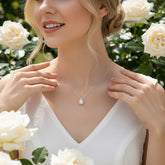 CUBIC ZIRCONIA COLLECTION - CLASSIC PEARL NECKLACE - CZNK120