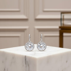 CUBIC ZIRCONIA COLLECTION - CHIC SPARKLE EARRINGS - CZER555 (SILVER)