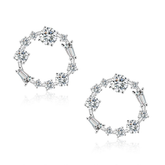 CUBIC ZIRCONIA COLLECTION - ETERNAL CRYSTAL EARRINGS - CZER556 SILVER