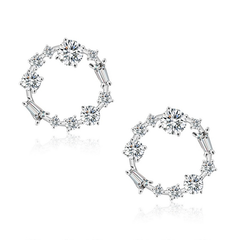 CUBIC ZIRCONIA COLLECTION - ETERNAL CRYSTAL EARRINGS - CZER556 SILVER