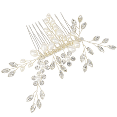 ATHENA COLLECTION - SIMPLY CHIC HAIR COMB - HC220 SILVER
