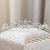 ATHENA COLLECTION - ETERNALLY CRYSTAL TIARA - SILVER AHB65