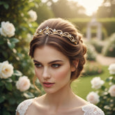 ATHENA COLLECTION - ETERNALLY CRYSTAL TIARA - AHB65 GOLD