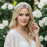 ATHENA COLLECTION - ETERNALLY PEARL TIARA - SILVER - AHB46