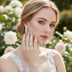 CUBIC ZIRCONIA COLLECTION - BEDAZZLE EARRINGS - CZER568