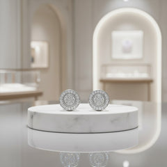 CUBIC ZIRCONIA COLLECTION - CRYSTALLURE STUD EARRINGS - CZER571 SILVER