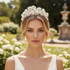 ATHENA COLLECTION - FLORAL EXTRAVAGANCE TIARA -AHB63