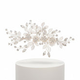 ATHENA COLLECTION - FLORAL ROMANCE HEADPIECE- HC222 SILVER