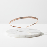 ATHENA COLLECTION - DOUBLE ROW CRYSTAL HEADBAND - ROSE GOLD AHB71