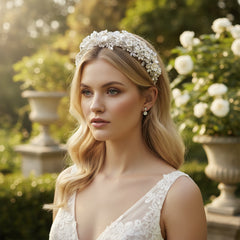 ATHENA COLLECTION - EXQUISITE LUXE HEADBAND - SILVER AHB64