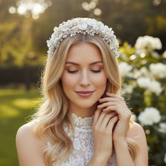 ATHENA COLLECTION - EXQUISITE LUXE HEADBAND - SILVER AHB64