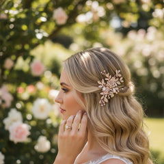 ATHENA COLLECTION - FLORAL ROMANCE HEADPIECE- HC222 ROSE GOLD