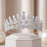 CUBIC ZIRCONIA COLLECTION - STARLET LUXE TIARA - AHB73 SILVER