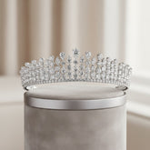 CUBIC ZIRCONIA COLLECTION - DIAMOND LUXE TIARA AHB74 SILVER