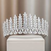 CUBIC ZIRCONIA COLLECTION - EXQUISITE RADIANT TIARA -AHB76