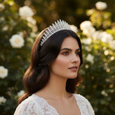 CUBIC ZIRCONIA COLLECTION - CRYSTAL SHIMMER TIARA - AHB81