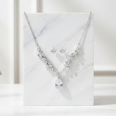 CUBIC ZIRCONIA COLLECTION - CRYSTALLURE NECKLACE - SILVER NK130