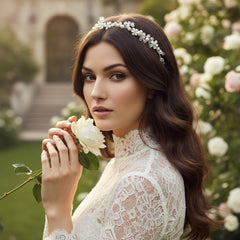 ATHENA COLLECTION - DELICATE DECO HAIR VINE - SILVER HP190