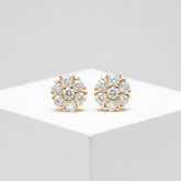 CUBIC ZIRCONIA COLLECTION - GRACEFUL GLITZY EARRINGS - CZER573 GOLD