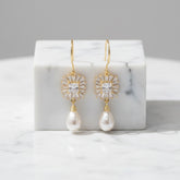CUBIC ZIRCONIA COLLECTION - VINTAGE TREASURE EARRINGS - CZER575 GOLD