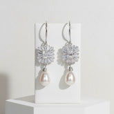 CUBIC ZIRCONIA COLLECTION - VINTAGE TREASURE EARRINGS - CZER575 SILVER