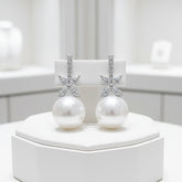 CUBIC ZIRCONIA COLLECTION - ELEGANCE OF PEARL EARRINGS - CZERCZER576
