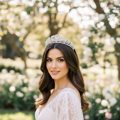 CUBIC ZIRCONIA COLLECTION - STARLET GLAM TIARA - AHB87