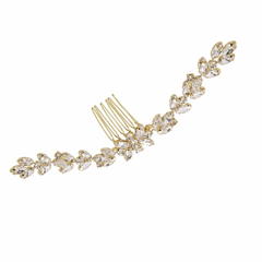 ATHENA COLLECTION - CRYSTAL GLAM HAIR COMB - HC196 LIGHT GOLD