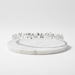 ATHENA COLLECTION - LUXE FRESHWATER PEARL HEADBAND - AHB62 SILVER