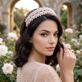 CUBIC ZIRCONIA COLLECTION - EXQUISITE STARLET HEADBAND - -AHB93 ROSE GOLD