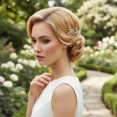 ATHENA COLLECTION - FLORAL ROMANCE HAIR PINS- PIN52 GOLD (PAIR)