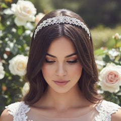 ATHENA COLLECTION - CRYSTAL SPARKLE HEADBAND - AHB100 SILVER