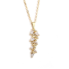 CZNK139 CUBIC ZIRCONIA COLLECTION -- DAINTY STARLET NECKLACE- CZNK139 (18K GOLD)