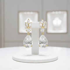 CUBIC ZIRCONIA COLLECTION - SIMPLY SPARKLE EARRINGS - CZER567 GOLD