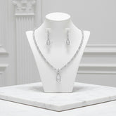 CUBIC ZIRCONIA COLLECTION - SHEER ELEGANCE NECKLACE SET - CZNK141