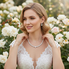 CUBIC ZIRCONIA COLLECTION - GRACEFUL CRYSTAL NECKLACE - CZNK143