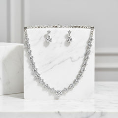 CUBIC ZIRCONIA COLLECTION - GRACEFUL CRYSTAL NECKLACE - CZNK143