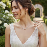 CUBIC ZIRCONIA COLLECTION - CRYSTAL ELEGANCE NECKLACE - CZNK148