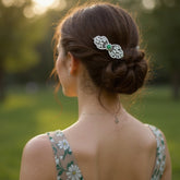 CUBIC ZIRCONIA COLLECTION - CRYSTAL EXTRAVAGANCE HAIR CLIP - CLIP764 EMERALD