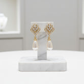 ATHENA COLLECTION - GOLD LUXE CLIP ON EARRINGS - CZER615