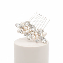 ATHENA COLLECTION - PRETTY PETITE HAIR COMB - HC224 SILVER
