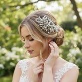 ATHENA COLLECTION - PEARLS OF EXTRAVAGANCE HEADPIECE - HC227 SILVER