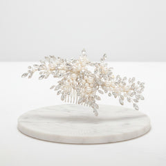 ATHENA COLLECTION - PEARLS OF EXTRAVAGANCE HEADPIECE - HC227 SILVER