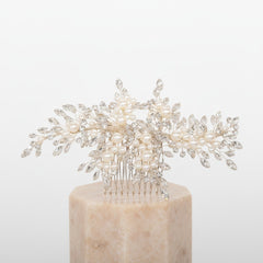 ATHENA COLLECTION - PEARLS OF EXTRAVAGANCE HEADPIECE - HC227 SILVER