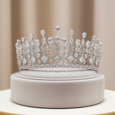 CUBIC ZIRCONIA COLLECTION - DAZZLING STATEMENT TIARA - AHB110